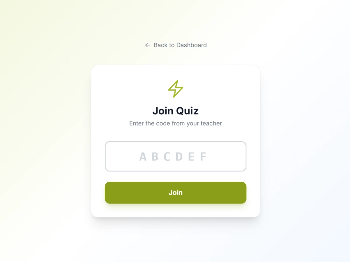 Live Quiz Leaderboard